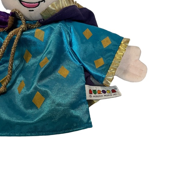 Montessori Vintage Royalty King Hand Puppet Metallic Gold Crown Kids Learning HF - Picture 2 of 12